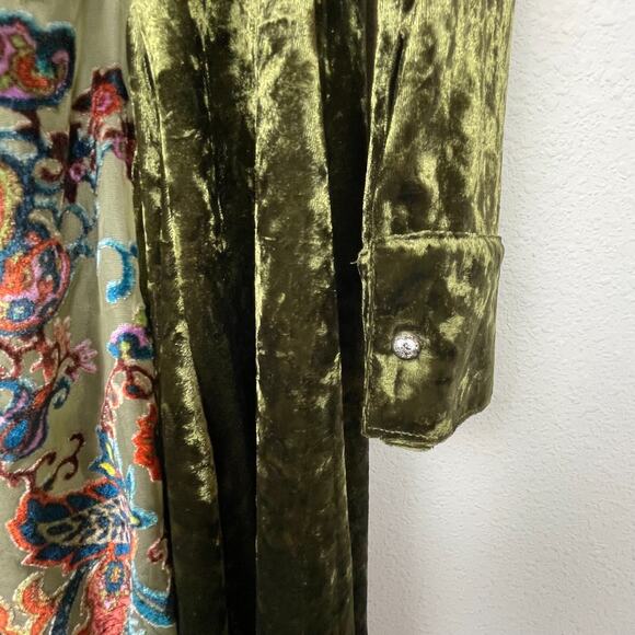 Dor‎ Dor Couture Crushed Velvet Tunic Top S Burnout Whimsigoth Forest Fairy - Picture 6 of 8